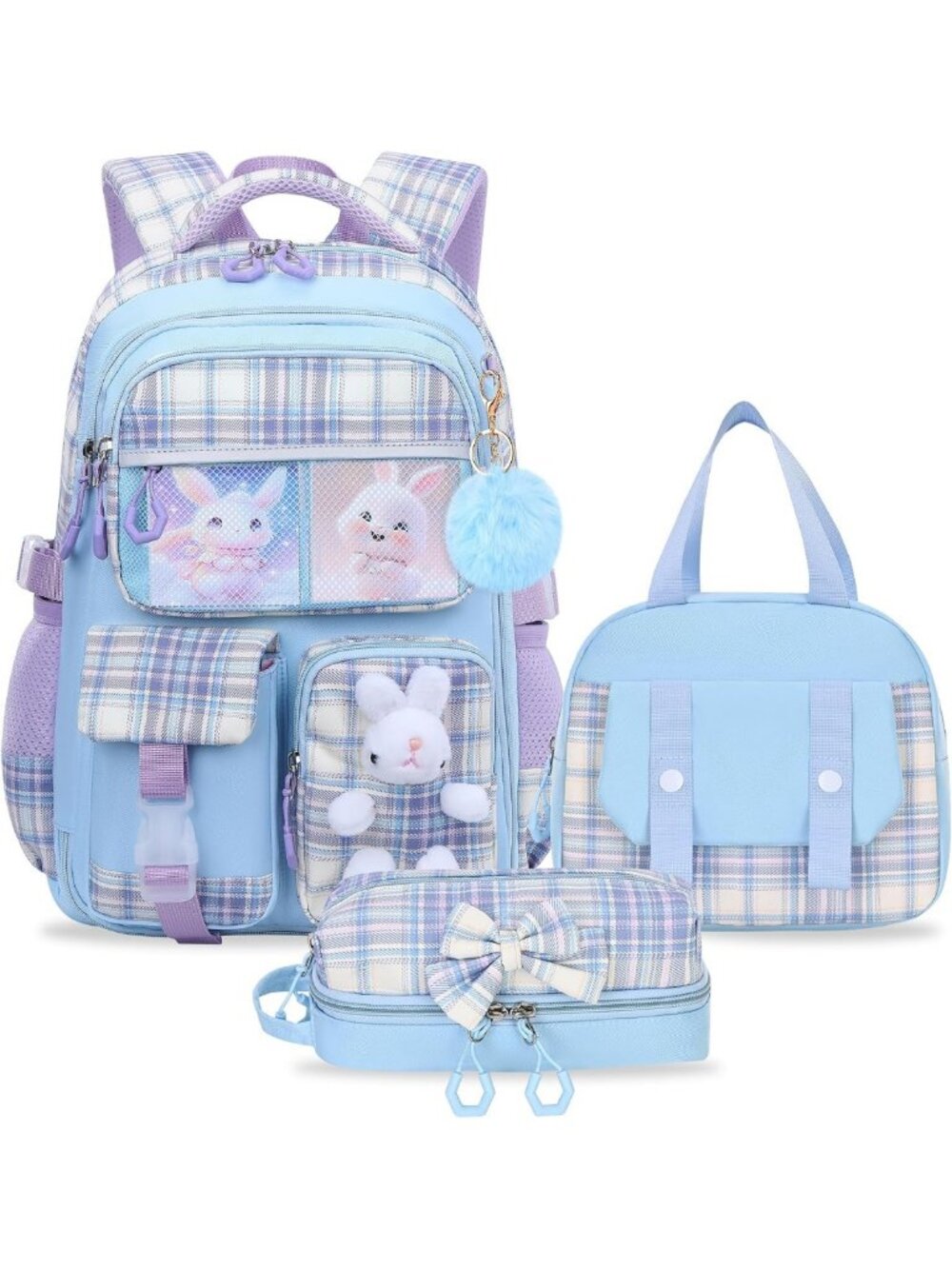 Kawaii Girls School Backpack Set for Kids - Cute Elementary Backpack & Supplies